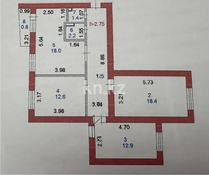 Продажа 3-комнатной квартиры, 81 м², ул. Мусрепова, дом  6 в Астане - фото 8