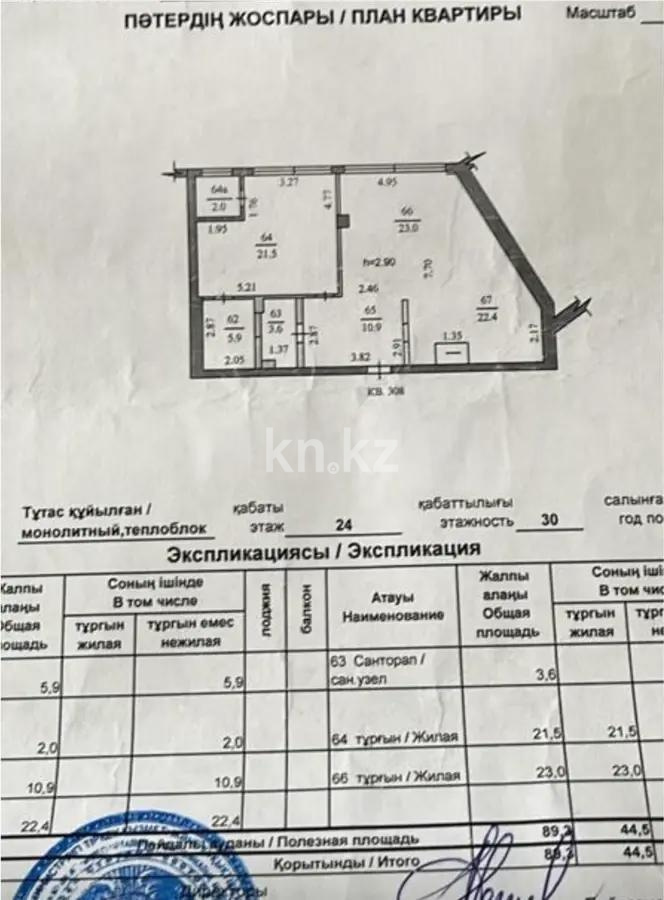 Продажа 2-комнатной квартиры, 89.2 м², пр. Аль-Фараби, дом  7/4а - Продажа квартир в новостройках Алматы фото 6 из 6