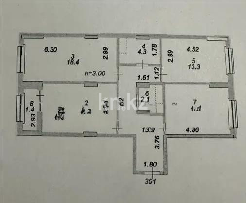 Продажа 3-комнатной квартиры, 83.4 м² - Продажа  трехкомнатных квартир в новостройках Астаны без посредников фото 1 из 1