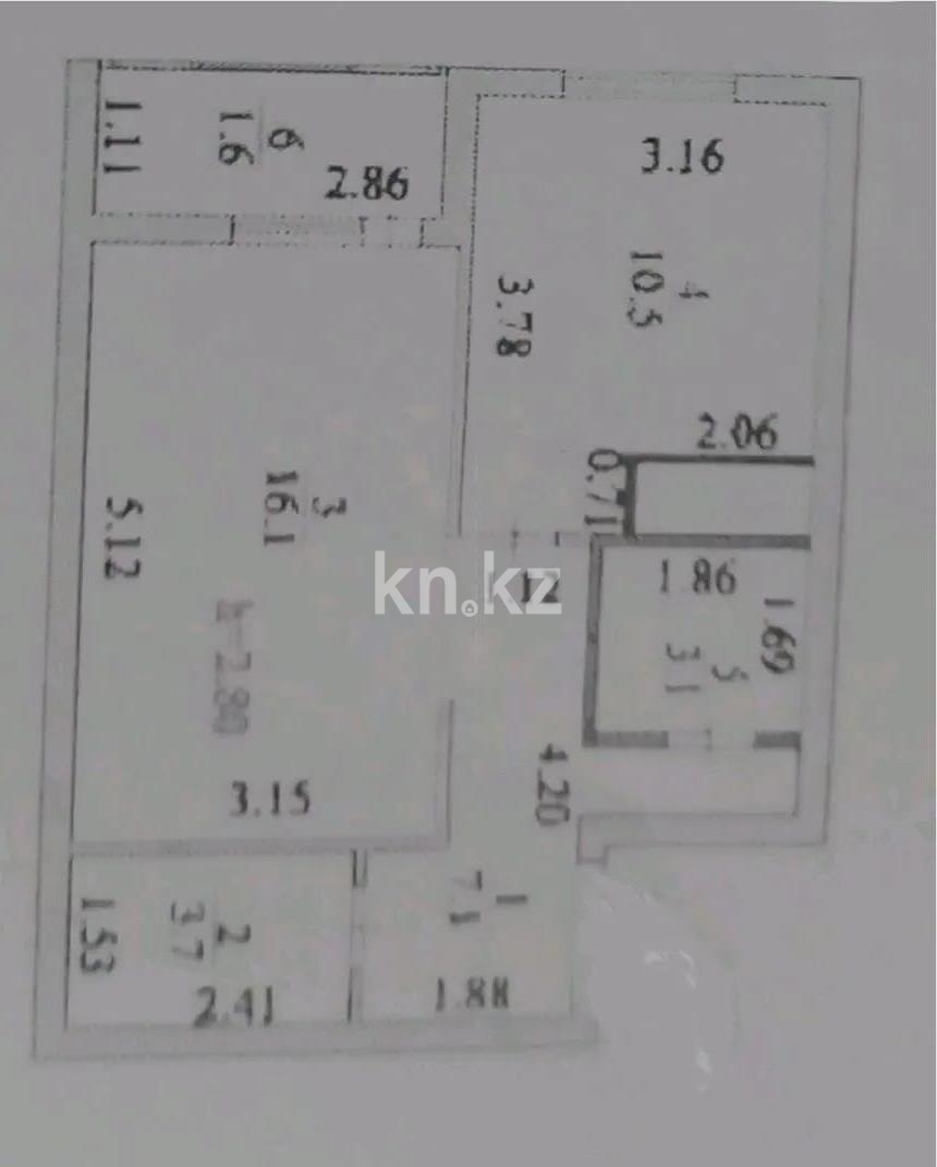 Продажа 1-комнатной квартиры, 42.1 м² в Астане