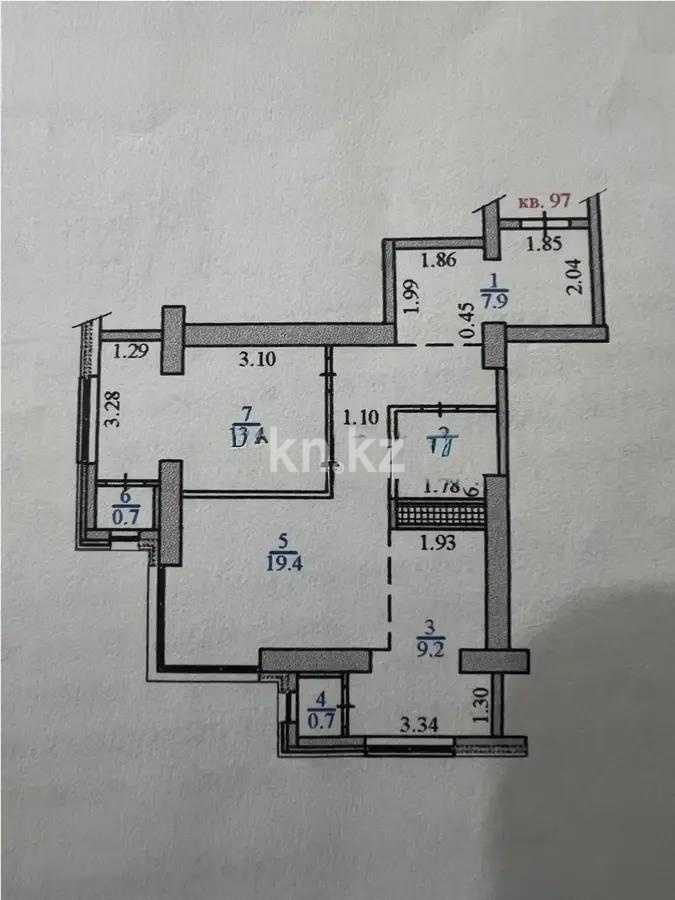 Продажа 2-комнатной квартиры, 54.5 м² в Алматы - фото 6
