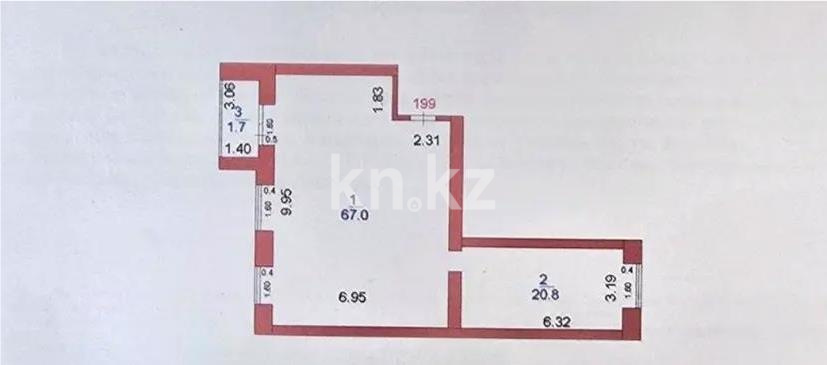 Продажа 3-комнатной квартиры, 89 м², ул. Букетова, дом  3 в Караганде - фото 3