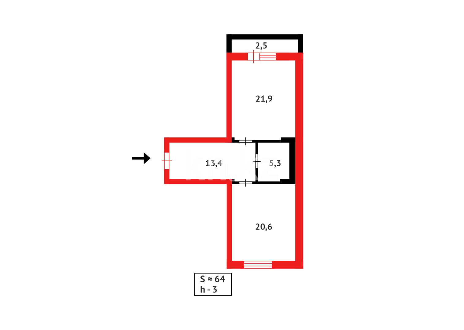 Продажа 2-комнатной квартиры, 63.7 м² - Продажа двухкомнатных квартир в Астане фото 16 из 16