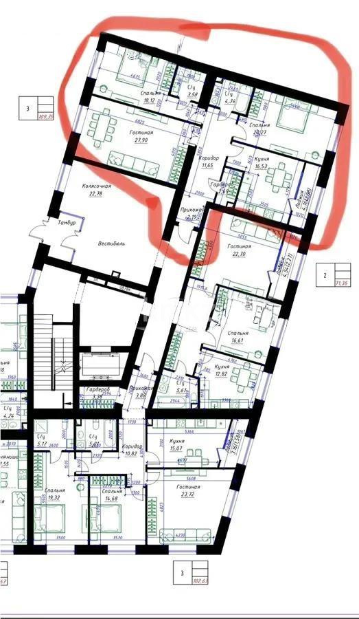 Продажа 3-комнатной квартиры, 109 м², ул. Жошы хана, дом  12/3 в Астане