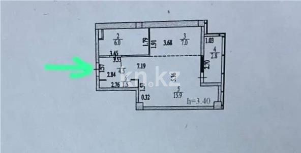 Продажа 1-комнатной квартиры, 37.5 м² - Продажа однокомнатных квартир в Астане - страница 3 фото 1 из 1