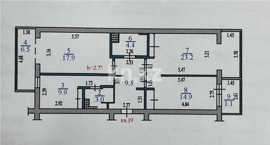 Продажа 4-комнатной квартиры, 90 м², ул. Жамбыла, дом  116 - Продажа квартир в новостройках Алматы без посредников фото 9 из 9