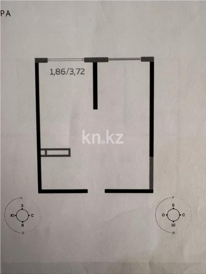 Продажа 1-комнатной квартиры, 43.4 м² - Продажа однокомнатных квартир от собственников в Алматы фото 1 из 1