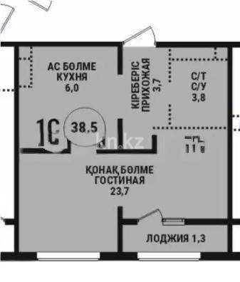 Продажа 2-комнатной квартиры, 38.5 м² - Продажа  двухкомнатных квартир в новостройках Алматы с фото - страница 24 фото 1 из 1