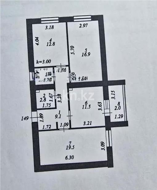 Продажа 3-комнатной квартиры, 77 м² - Продажа квартир в Казахстане - страница 32 фото 5 из 5