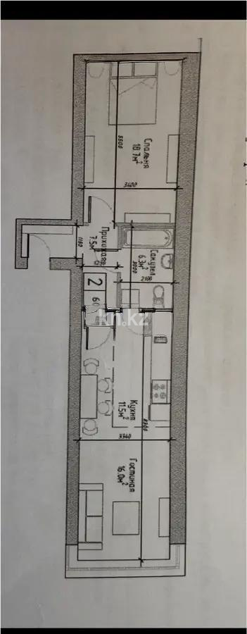 Продажа 2-комнатной квартиры, 60 м², ул. Си Синхая, дом  17 - Продажа  двухкомнатных квартир в новостройках Алматы без посредников фото 1 из 1