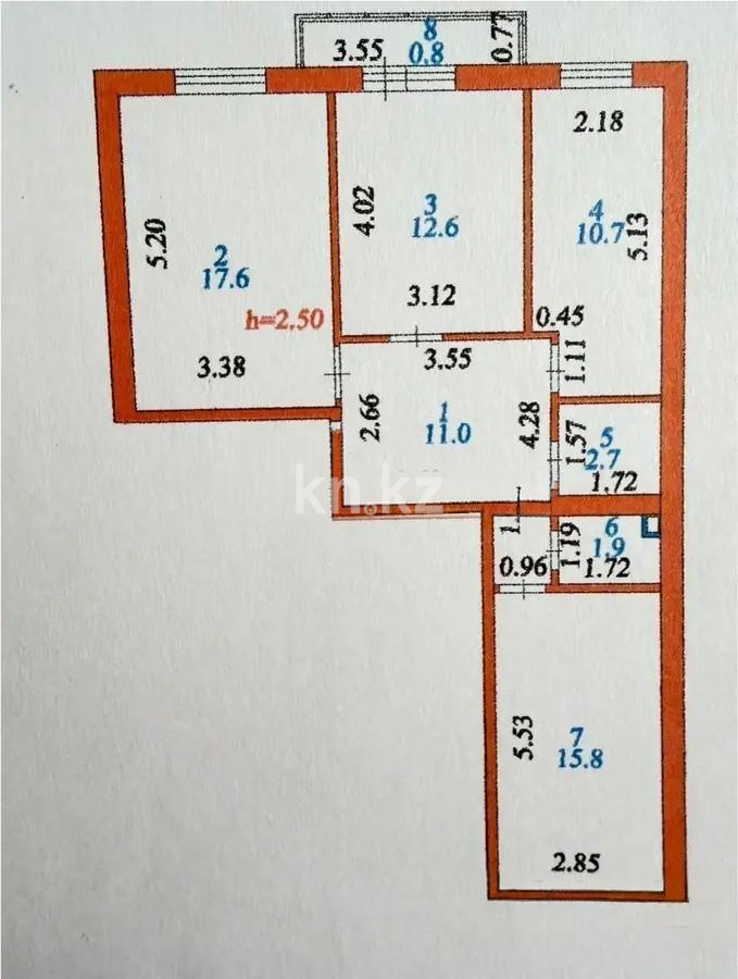 Продажа 3-комнатной квартиры, 73.1 м² - Продажа квартир в Астане - страница 16 фото 9 из 9