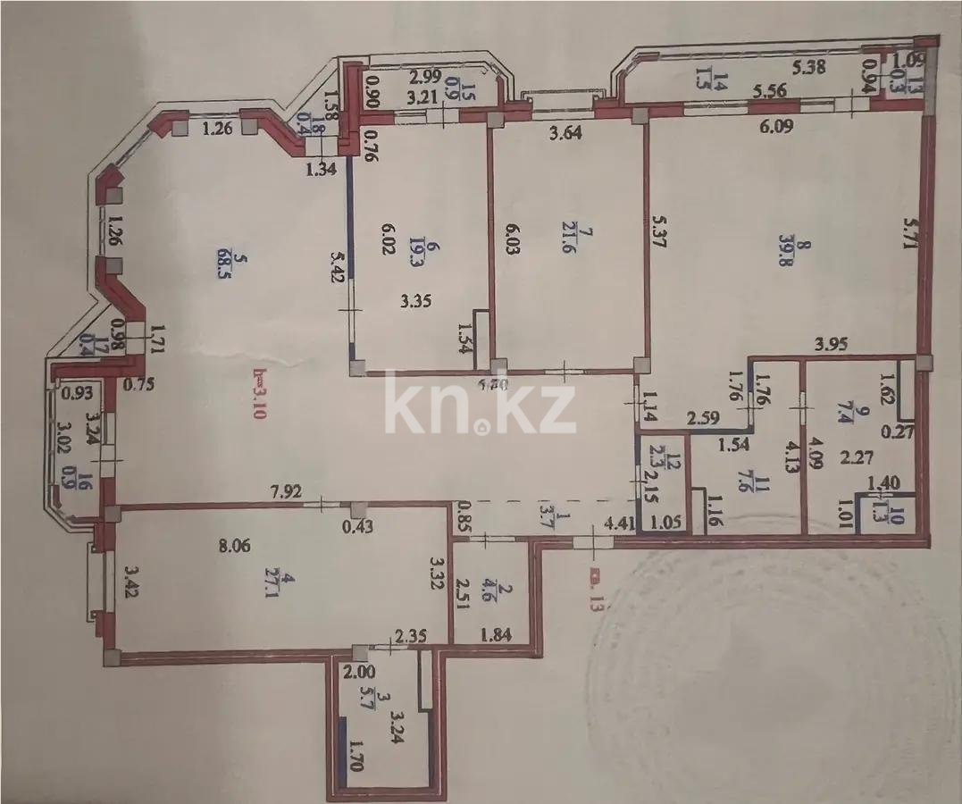 Продажа 4-комнатной квартиры, 213 м² - Продажа квартир в р-не Алматы Астаны - страница 18 фото 6 из 6