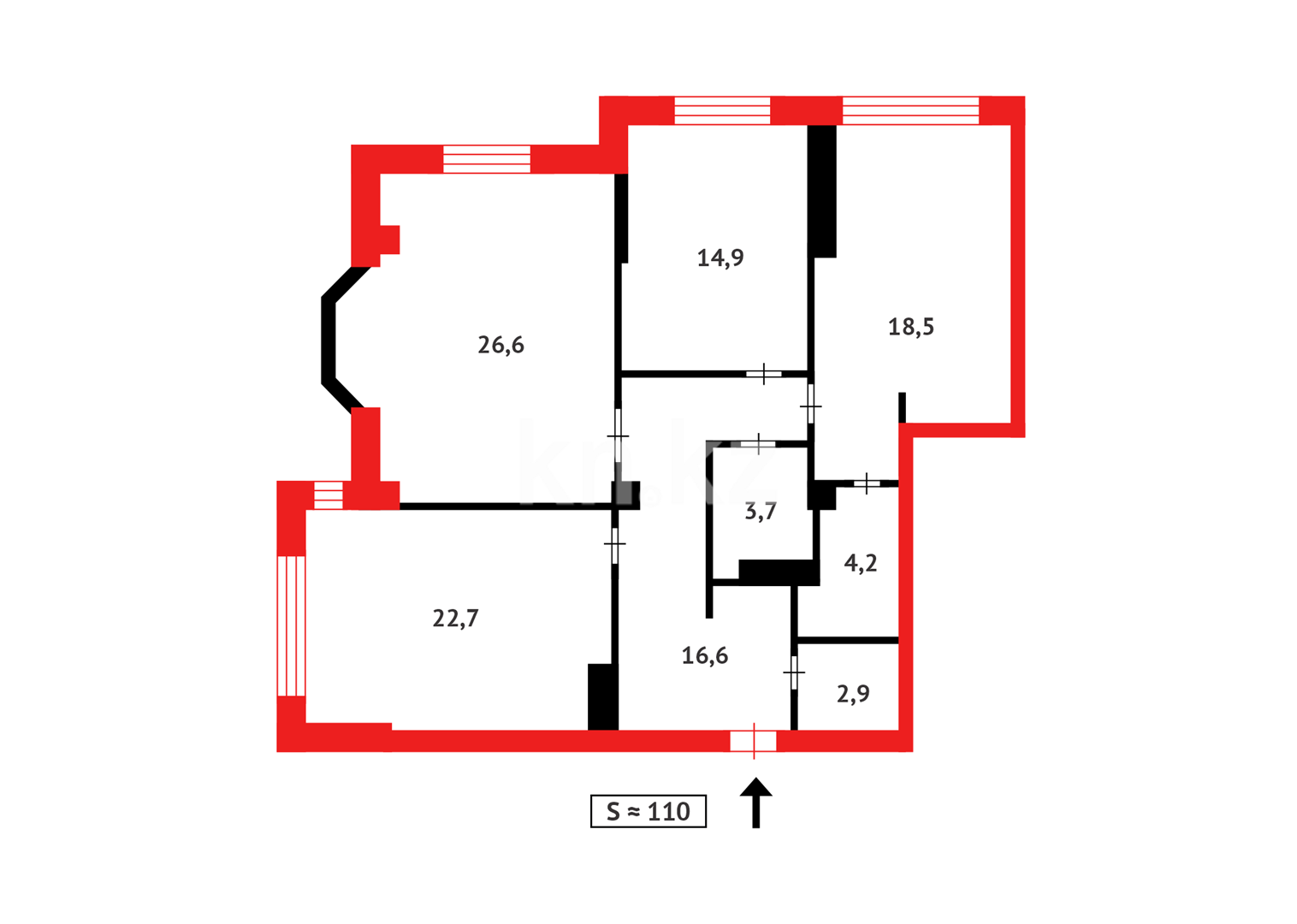 Продажа 3-комнатной квартиры, 110.1 м² в Астане - фото 12