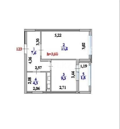 Продажа 1-комнатной квартиры, 39 м² в Астане