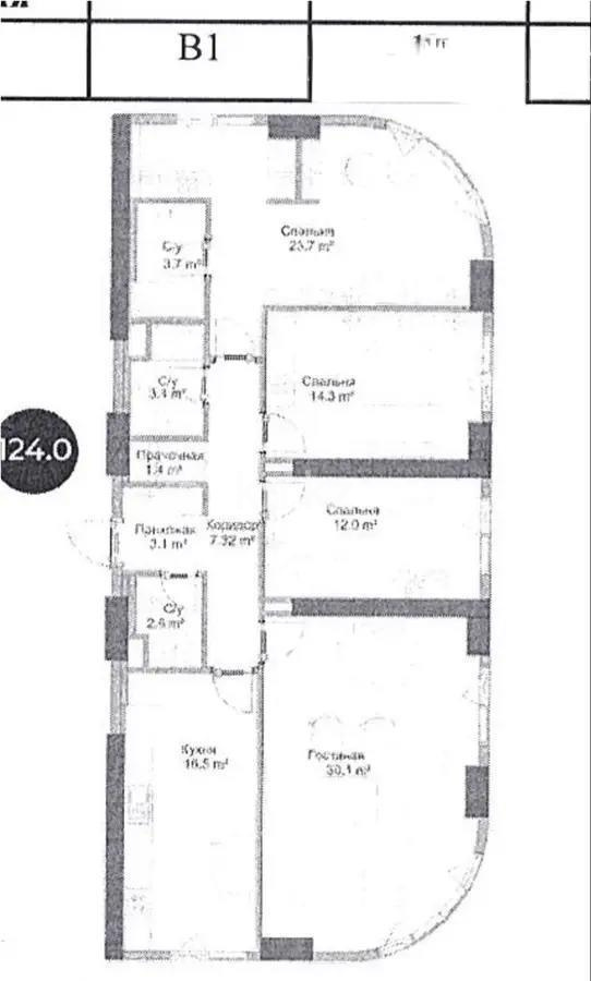 Продажа 4-комнатной квартиры, 124 м², ул. Габдуллина, дом  14 стр в Алматы