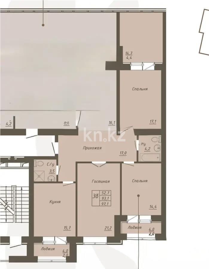 Продажа 3-комнатной квартиры, 111 м², ул. Айтматова, дом  55 стр - Продажа квартир в Астане фото 1 из 1