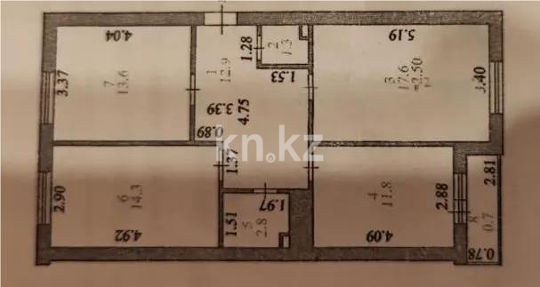 Продажа 3-комнатной квартиры, 75 м² в Астане