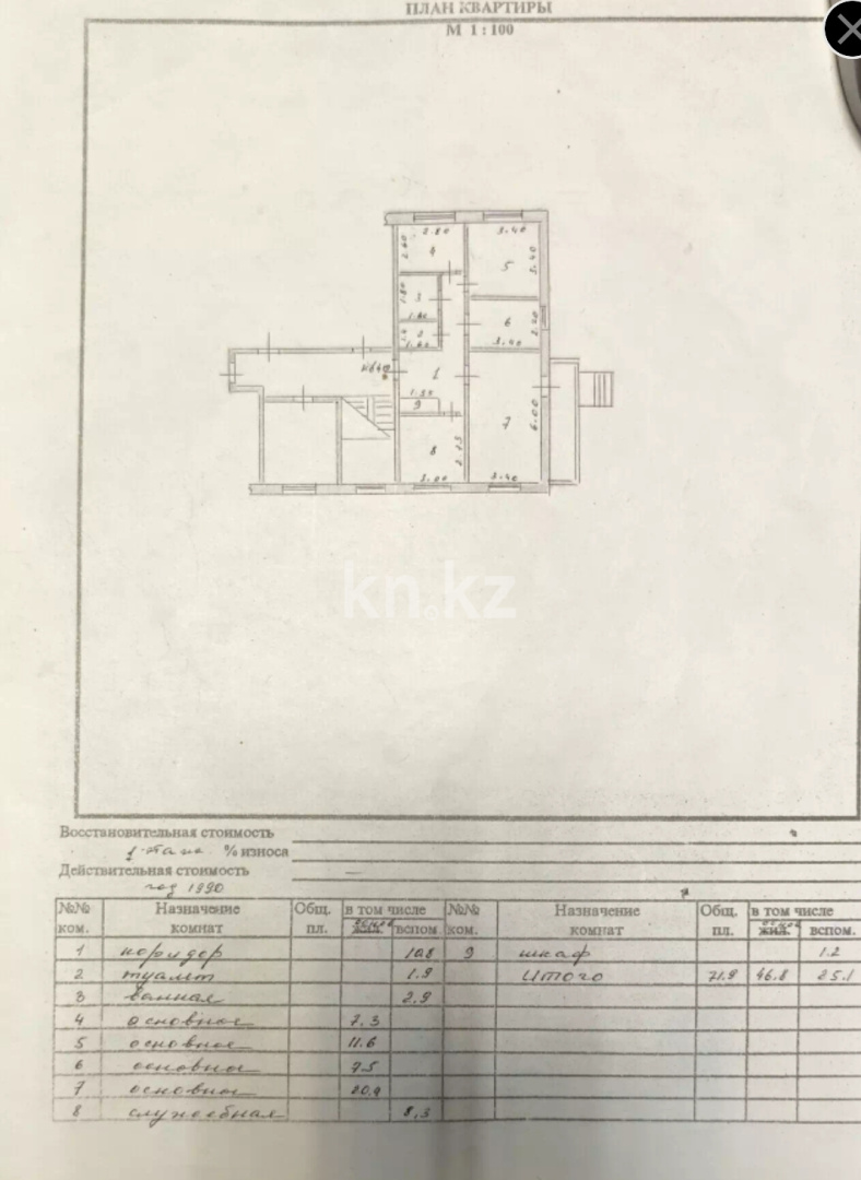 Продажа 4-комнатной квартиры, 71.9 м², мкр-н 4, дом  43 - Продажа и аренда недвижимости в Аксае фото 1 из 1