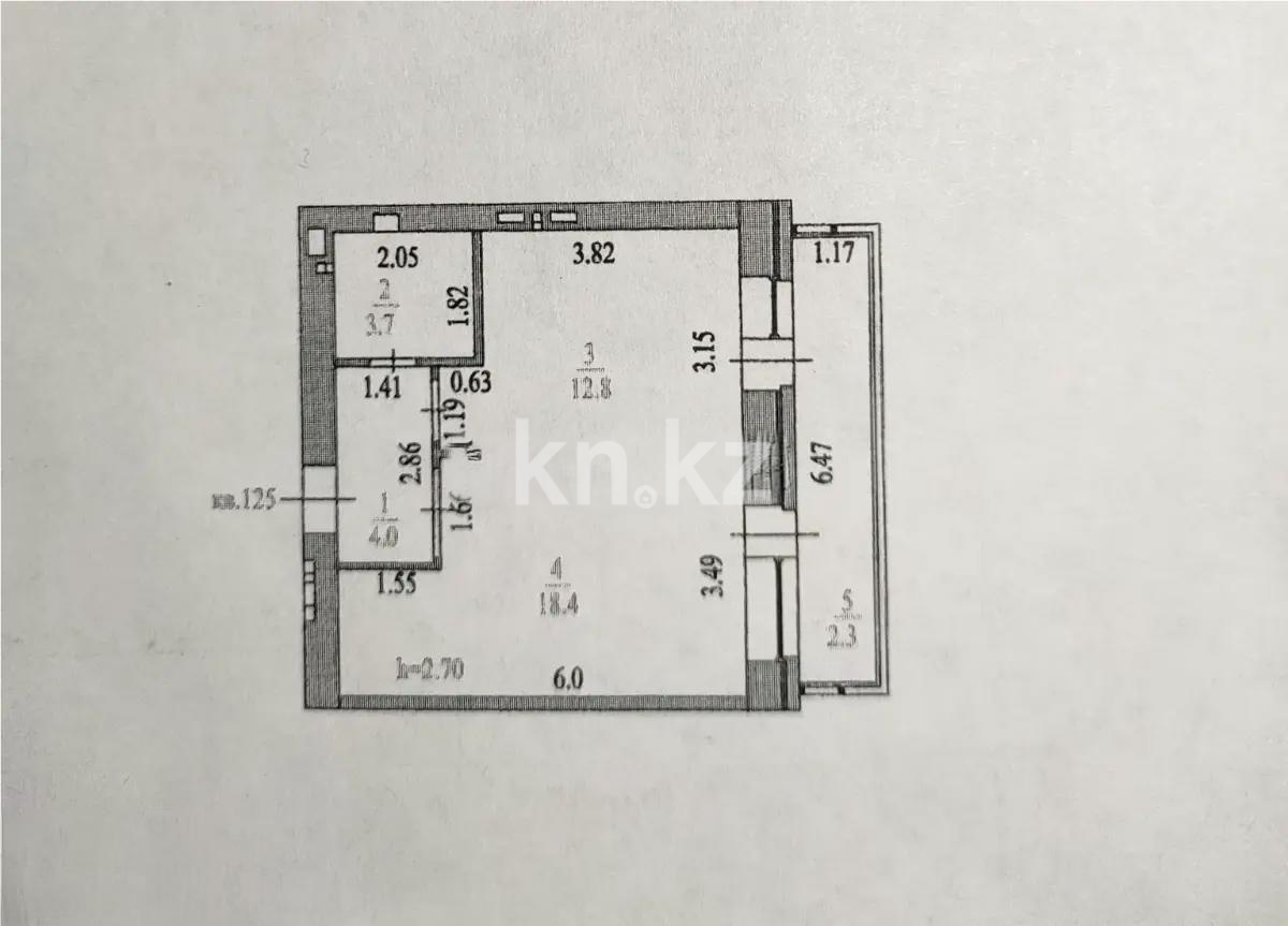 Продажа 1-комнатной квартиры, 41.2 м², ул. Иманбаевой, дом  3 - Продажа  однокомнатных квартир в новостройках Астаны фото 1 из 1