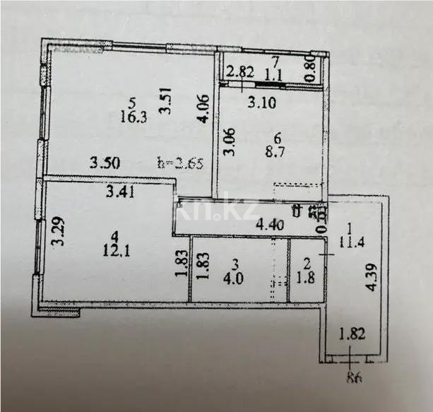 Продажа 2-комнатной квартиры, 55.4 м² в Астане - фото 6