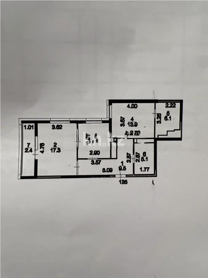 Продажа 3-комнатной квартиры, 65 м², ул. Бейбарыс Султан, дом  12 - Продажа квартир в Астане без посредников фото 6 из 6