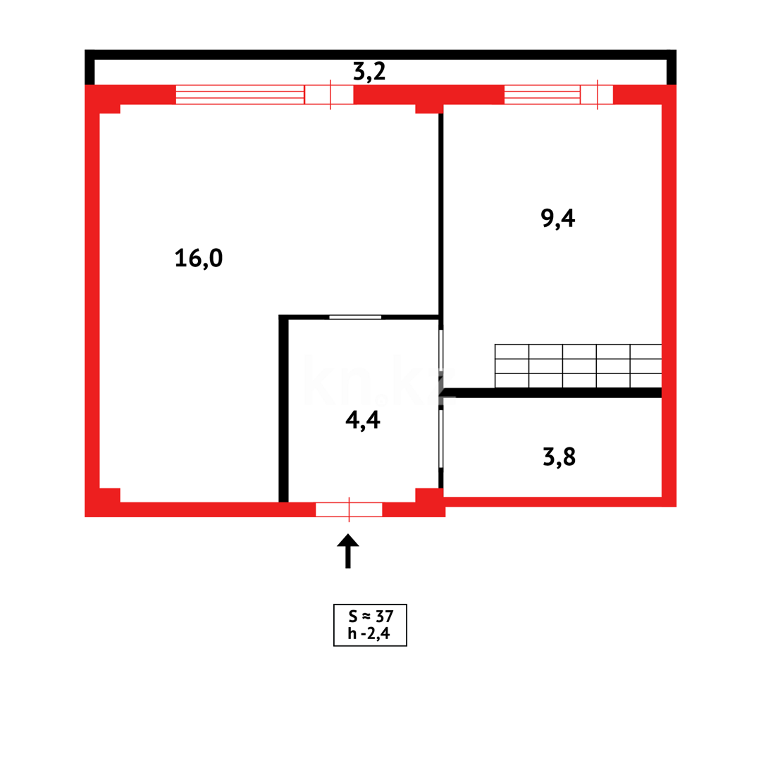 Продажа 1-комнатной квартиры, 35 м², ул. Момышулы - Продажа  однокомнатных квартир в Караганде фото 15 из 15