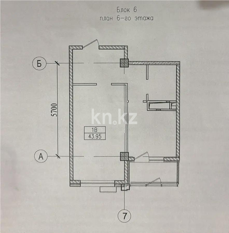 Продажа 1-комнатной квартиры, 44 м², ул. А. Шарипова, дом  106/2 в Алматы - фото 5