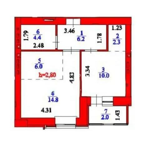 Продажа 2-комнатной квартиры, 45.7 м², ул. Калдаякова, дом  51 в Астане - фото 5