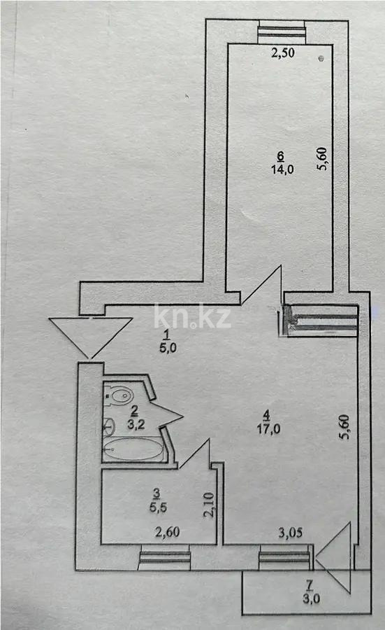 Продажа 2-комнатной квартиры, 44.7 м² в Астане - фото 6