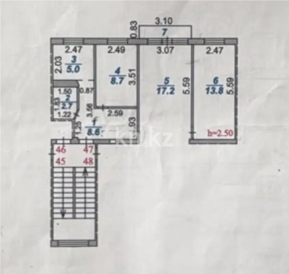Продажа 3-комнатной квартиры, 57 м² - Продажа трехкомнатных квартир в Караганде - страница 2 фото 3 из 3