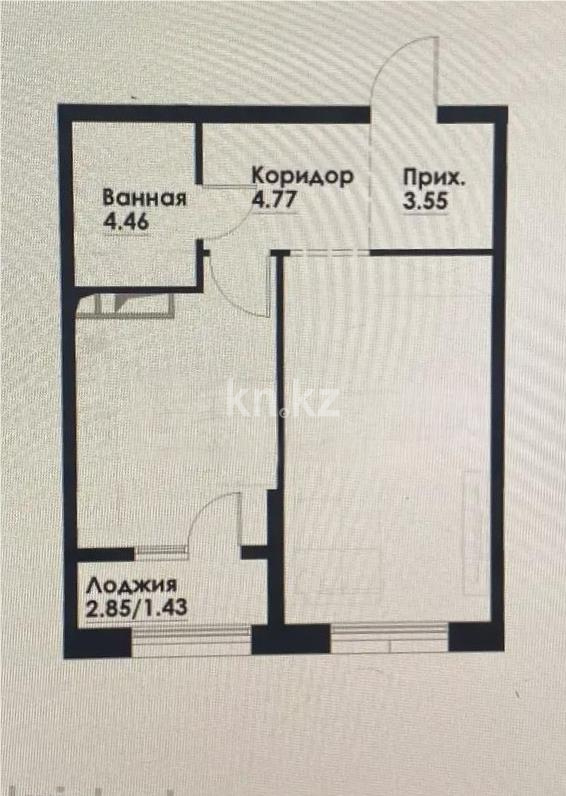 Продажа 1-комнатной квартиры, 43.46 м² в Алматы