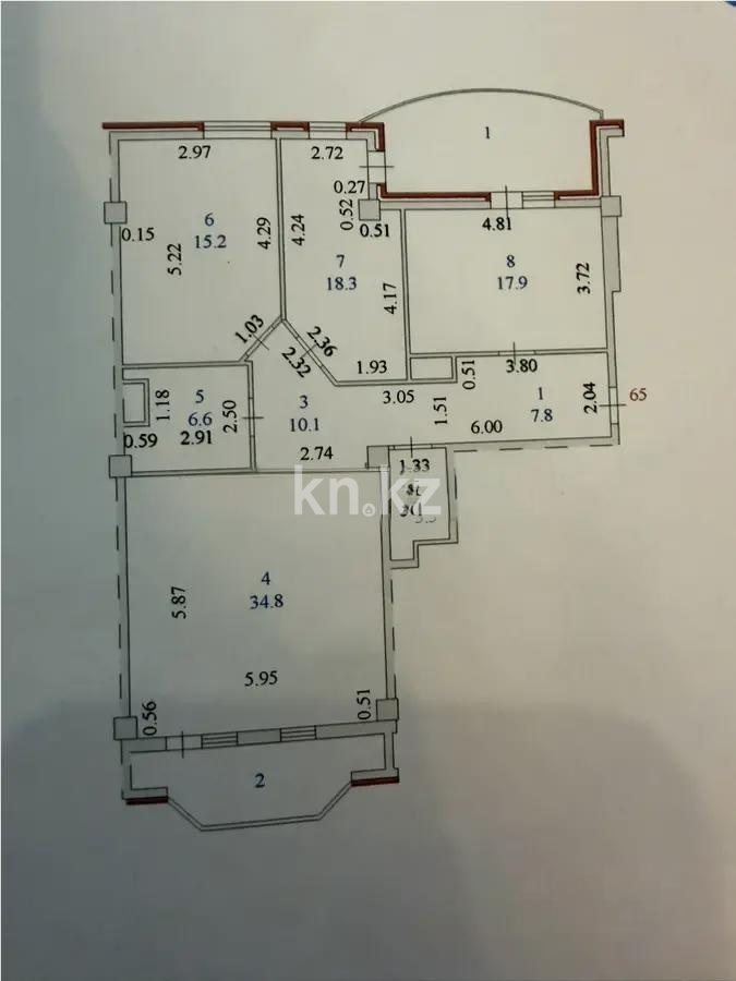 Продажа 3-комнатной квартиры, 131 м² - Продажа квартир в Астане - страница 3 фото 8 из 8