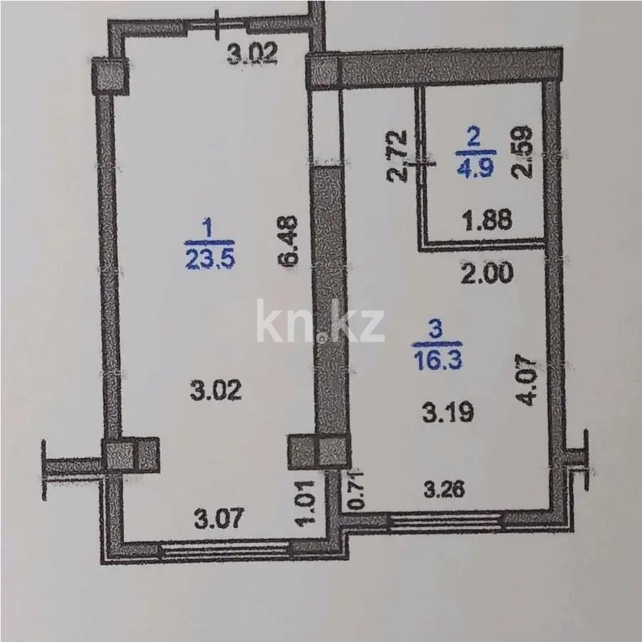 Продажа 2-комнатной квартиры, 44.7 м² в Алматы - фото 3