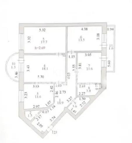 Продажа 4-комнатной квартиры, 104 м², ул. Валиханова, дом  5 - Продажа квартир в Астане фото 3 из 3