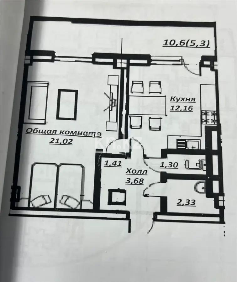 Продажа 1-комнатной квартиры, 47.2 м² - Продажа офисных и торговых помещений в Карагандинской области фото 5 из 5