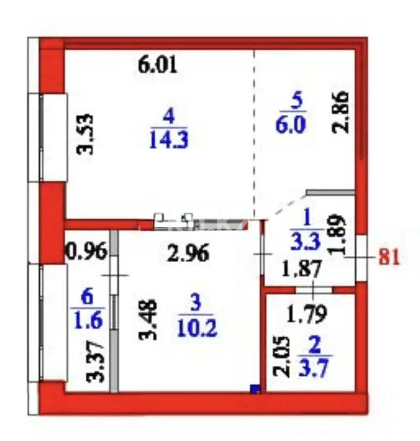 Продажа 2-комнатной квартиры, 34 м², ул. Нажимеденова, дом  52б в Астане - фото 4