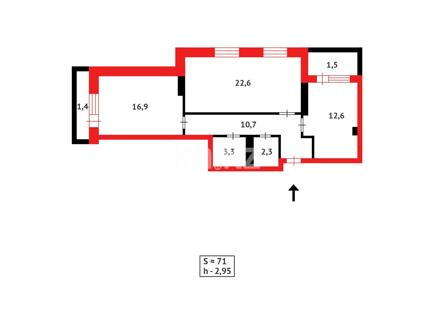 Продажа 2-комнатной квартиры, 71.3 м² в Астане - фото 18