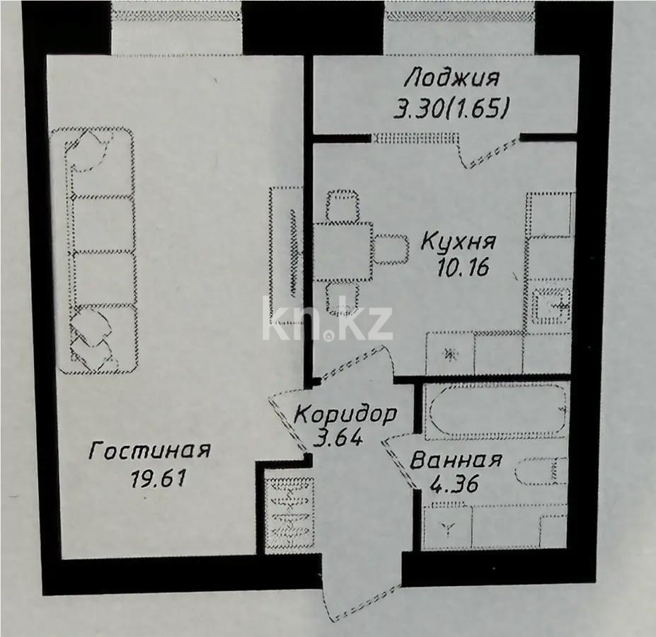 Продажа 1-комнатной квартиры, 39.5 м² - Продажа квартир в Казахстане - страница 10 фото 1 из 1
