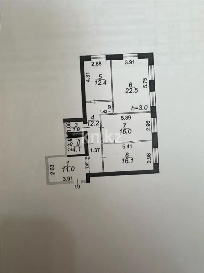 Продажа 3-комнатной квартиры, 96 м² - Продажа  трехкомнатных квартир в Караганде фото 1 из 1