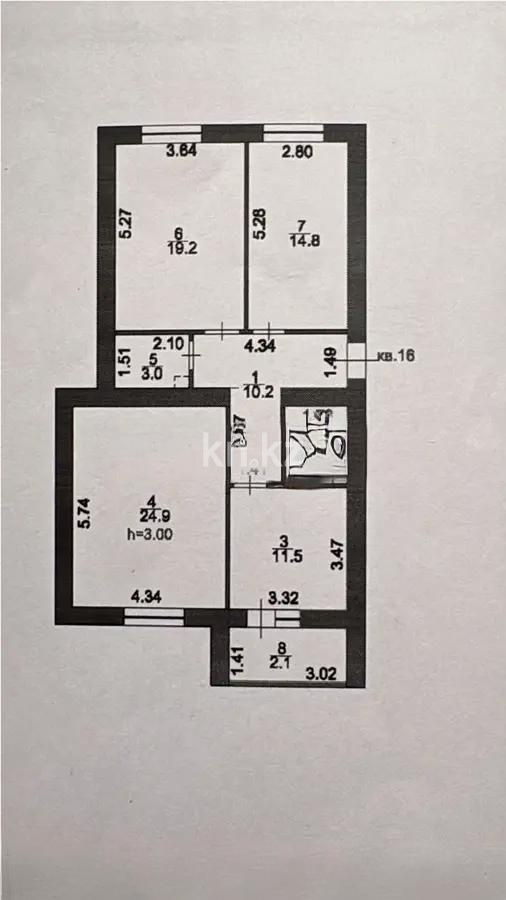 Продажа 3-комнатной квартиры, 90 м² - Продажа трехкомнатных квартир в Казахстане - страница 13 фото 4 из 4