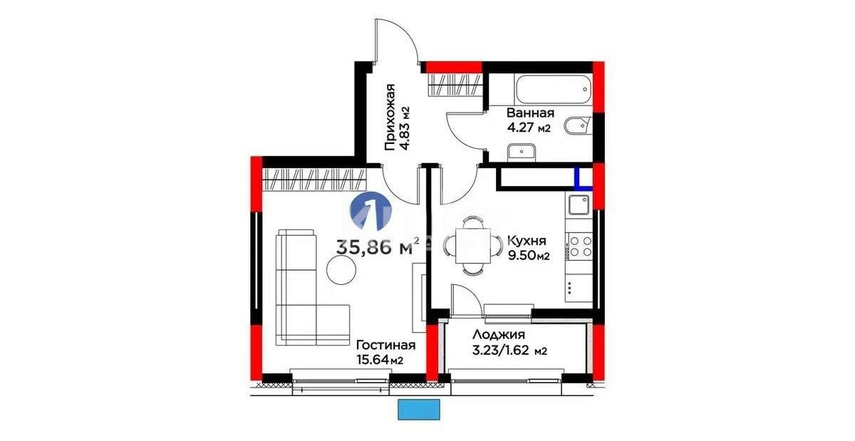 Продажа 1-комнатной квартиры, 36 м² - Продажа квартир от собственников в Астане - страница 23 фото 2 из 2