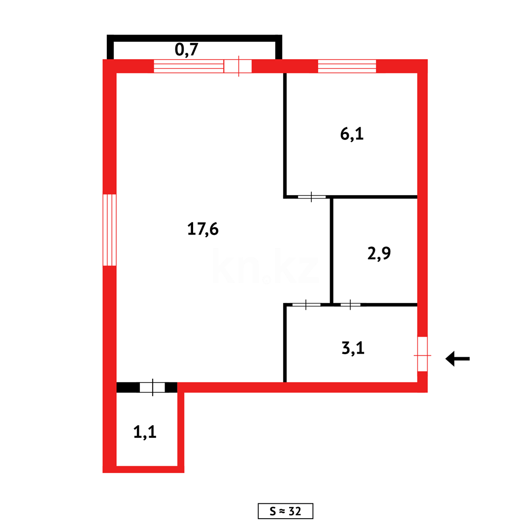 Продажа 1-комнатной квартиры, 32 м² в Караганде - фото 5