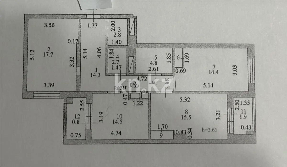 Продажа 3-комнатной квартиры, 91.5 м² в Астане