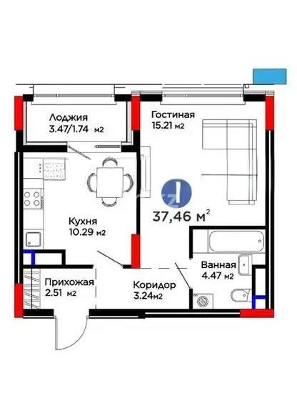 Продажа 1-комнатной квартиры, 37.46 м² - Продажа однокомнатных квартир в монолитно-каркасном доме в Астане - страница 3 фото 1 из 1