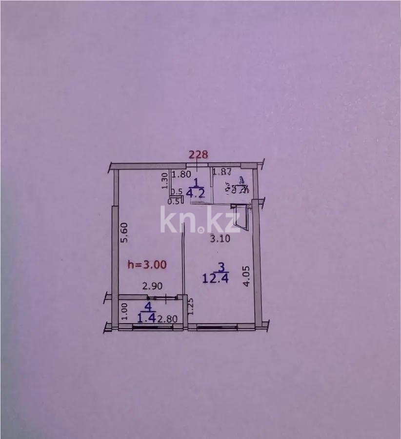Продажа 1-комнатной квартиры, 39 м², ул. Ашимова, дом  1/5б - Продажа квартир в Алматы фото 1 из 1