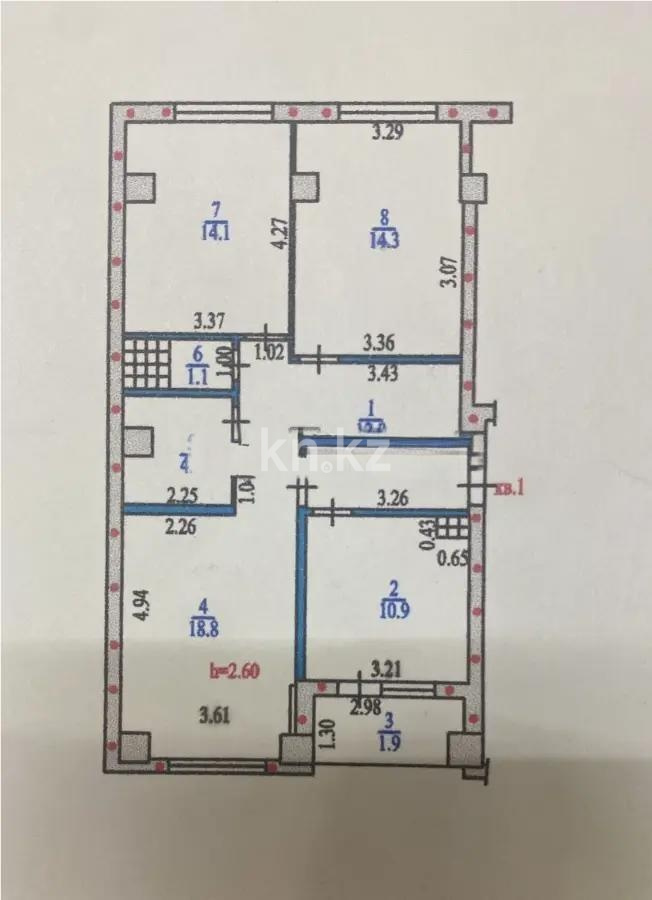 Продажа 3-комнатной квартиры, 78 м² - Продажа трехкомнатных квартир от собственников в Алматы фото 6 из 6