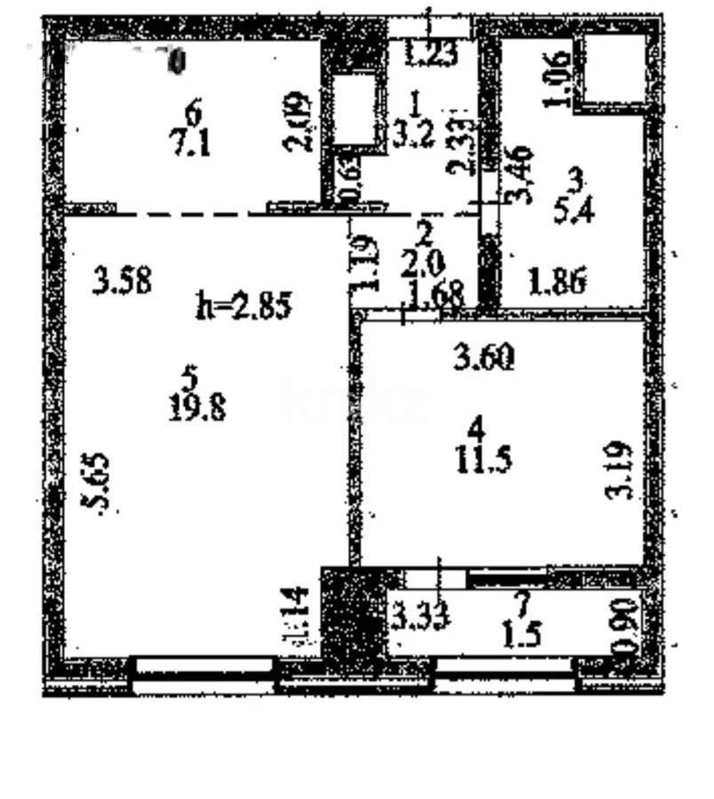 Продажа 2-комнатной квартиры, 50.5 м², ул. Калдаякова, дом  3 - Продажа квартир в Астане без посредников с фото фото 1 из 1