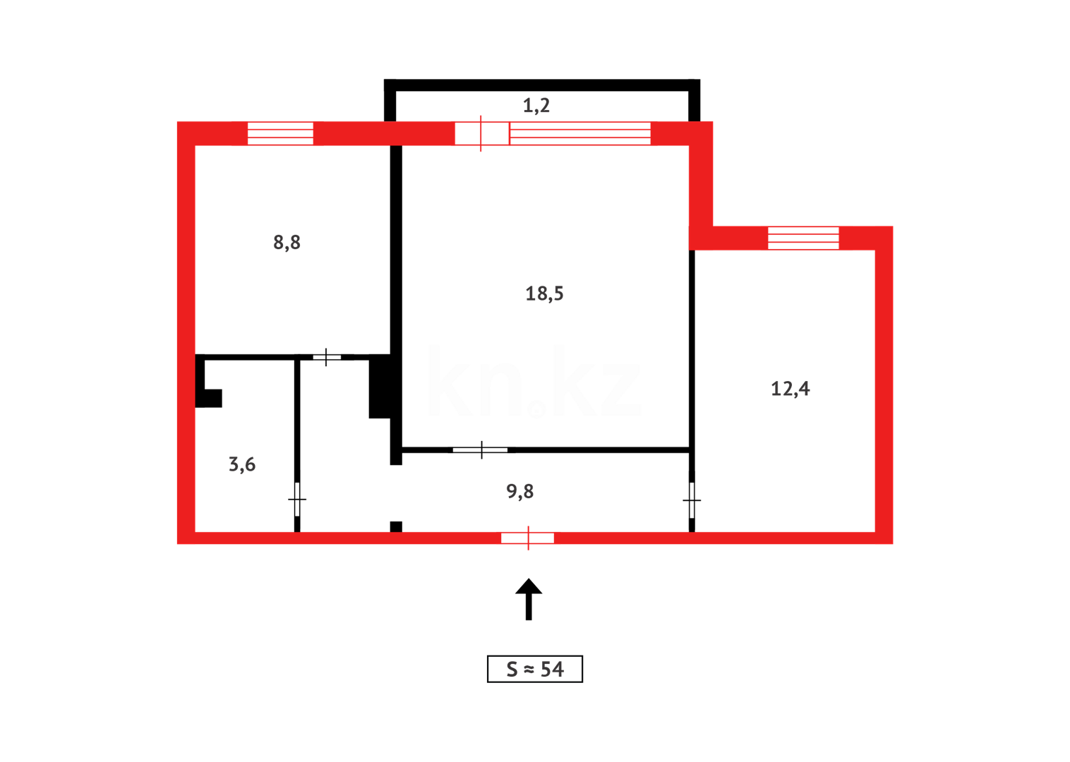Продажа 2-комнатной квартиры, 52 м² в Караганде - фото 33
