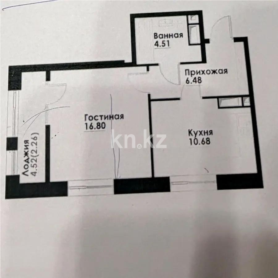 Продажа 1-комнатной квартиры, 40 м², ул. Навои, дом  30а/1 - Продажа квартир в Алматы с фото фото 1 из 1