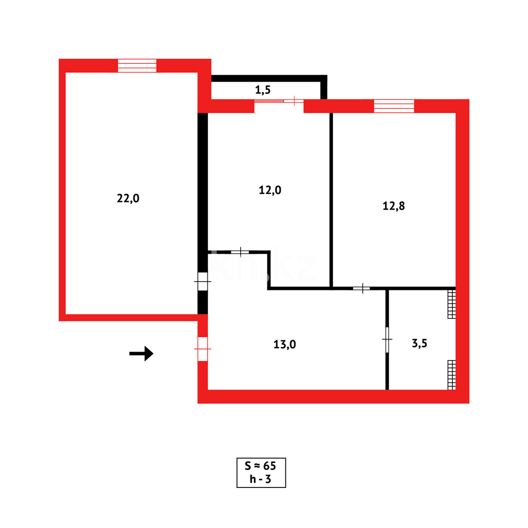 Продажа 2-комнатной квартиры, 64 м², ул. Ашимова - Продажа квартир в Караганде фото 23 из 23